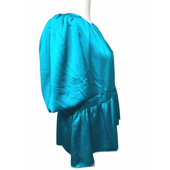 Lilly Pulitzer Blakelynn Elbow Sleeve Top Blue Rhapsody Size 6 - Picture 6 of 16